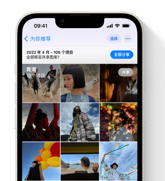 南湖苹果维修网点分享在 iPhone 上使用共享图库 